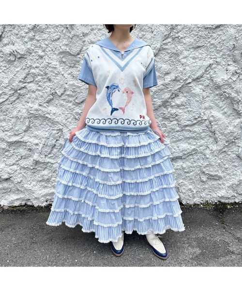 PINK HOUSE スカート フリル使いスカート : ZOZOTOWN Yahoo!店