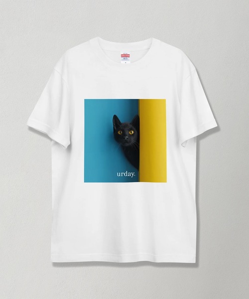 MAMIAN tシャツ urday / Black Cat フォトTシャツ レディース