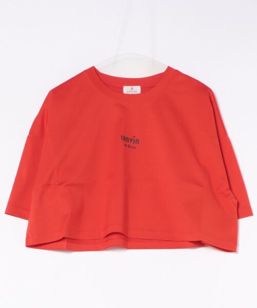 tシャツ クロップドワンポイントロゴT レディース