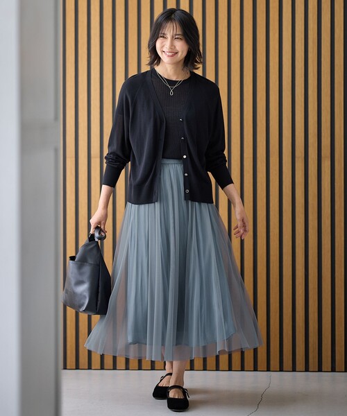 ANY（エニィ） スカート 「洗濯機可/ウエストゴム」シャイニーチュール