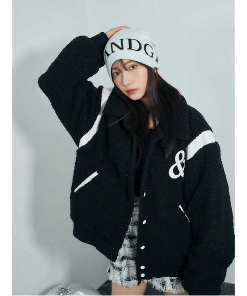 ANDGEEBEE スタジャン UNISEX フェイクボアスタジャン