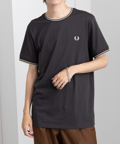 【大人の最旬トレンド】別注 FRED PERRY M1588 Tシャツ FRED PERRY tシャツ 「FRED PERRY」TWIN TIPPED T-SHIRT M1588