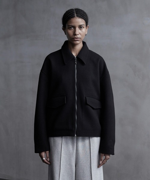 新品未使用＊ moose's knit blouson ニットブルゾン（グレー） NOLLEY'S（ノーリーズ） ブルゾン アウター 「セットアップ対応