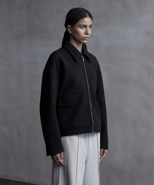 CALLNE ブルゾン アウター 「CALLNE」Knit Melton Fleece Zip Blouson 
