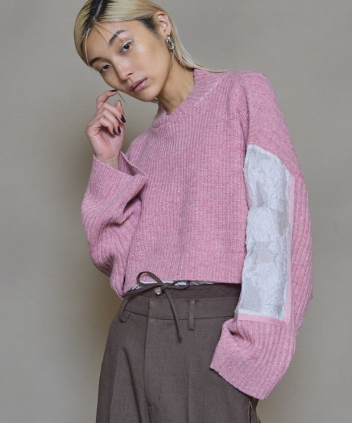 Muel Chic（ミュエルシック） ニット セーター Flower frame Knit