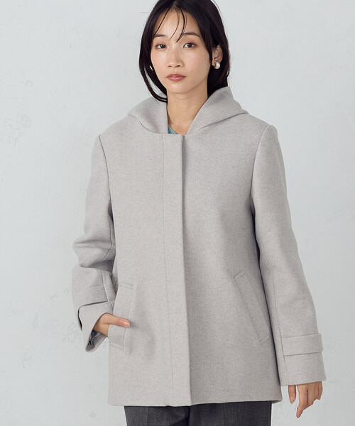 COMME CA ISM　2WAY フーデッドコート COMME CA ISM コート アウター 2WAY フーデットショート