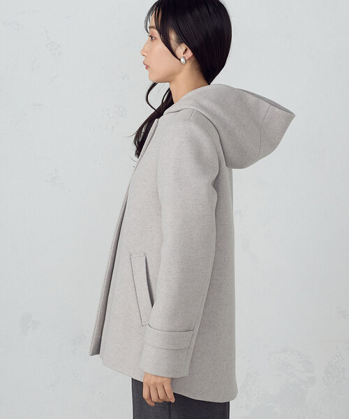 COMME CA ISM　2WAY フーデッドコート COMME CA ISM コート アウター 2WAY フーデットショート