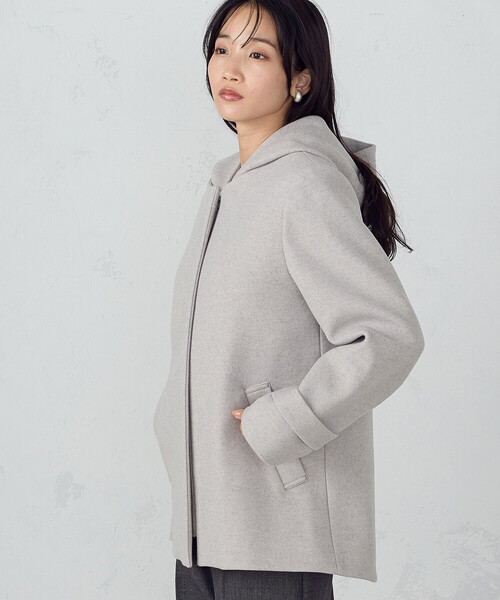 COMME CA ISM（コムサイズム） コート アウター 2WAY フーデット