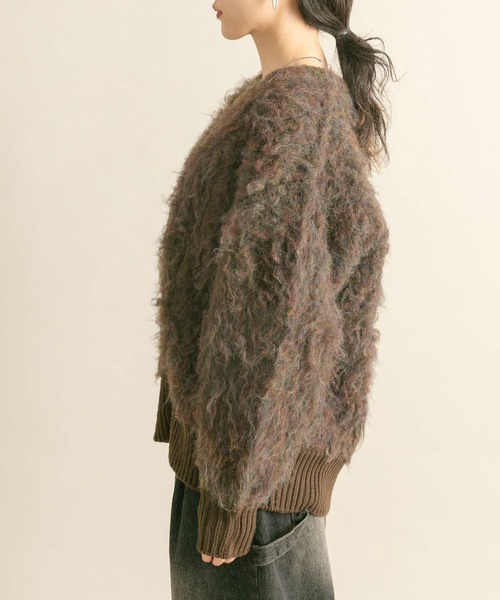 KBF（ケービーエフ） カーディガン 「WEB/一部店舗限定」シャギーZIP