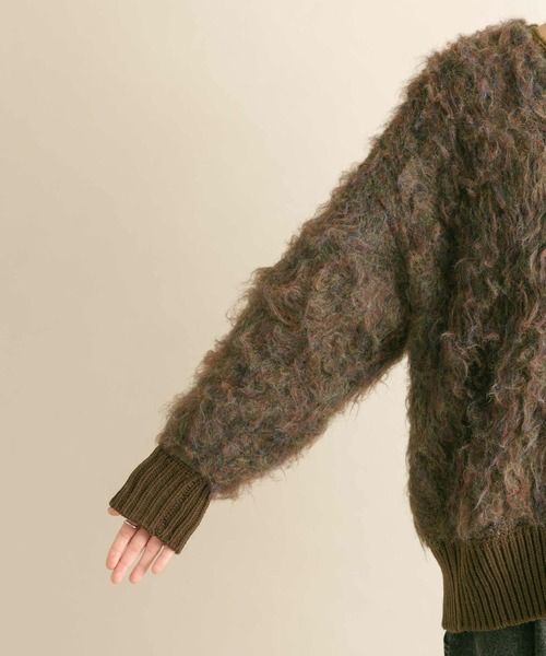 KBF（ケービーエフ） カーディガン 「WEB/一部店舗限定」シャギーZIP