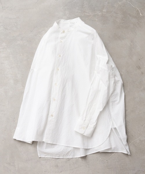 yuni ブラウス シャツ コットンキャッチワッシャーワイド