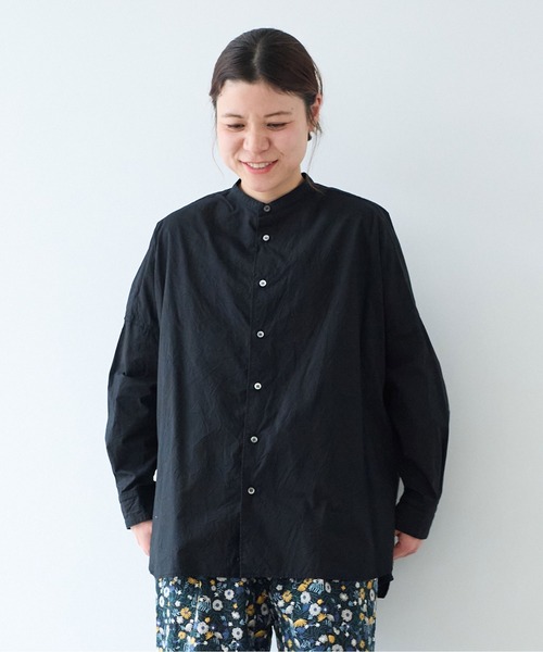 yuni ブラウス シャツ コットンキャッチワッシャーワイド