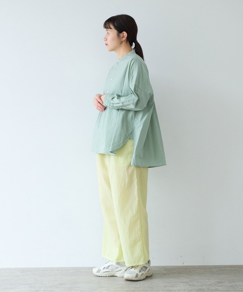 yuni ブラウス シャツ コットンキャッチワッシャーワイド