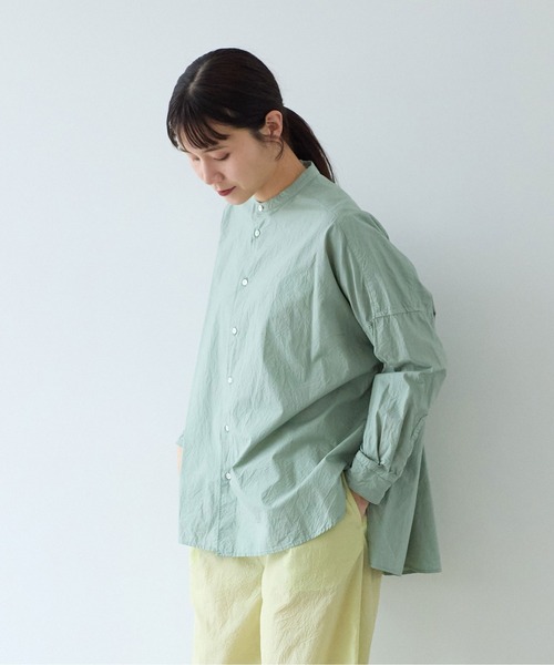 yuni ブラウス シャツ コットンキャッチワッシャーワイド