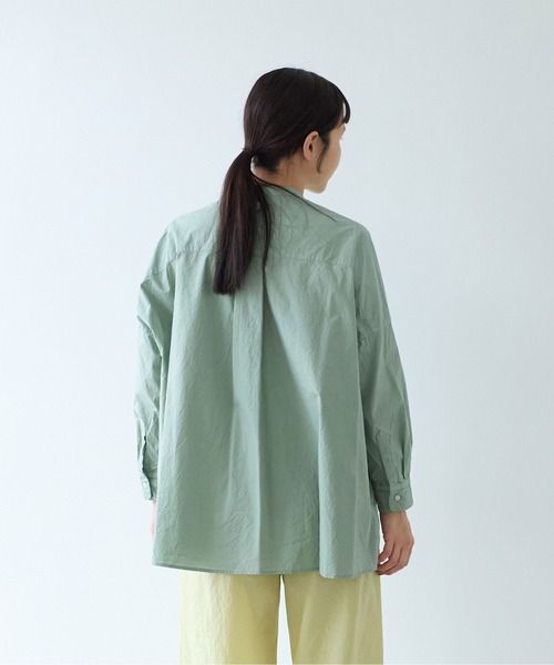 yuni ブラウス シャツ コットンキャッチワッシャーワイド