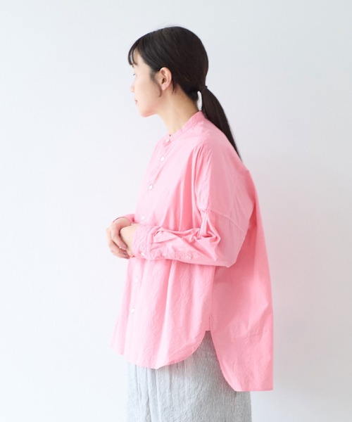 yuni キャッチワッシャーチュニックブラウス yuni ブラウス シャツ コットンキャッチワッシャー ワイド