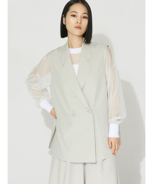 ベスト ジレ MIDIUMISOLID for Ladies テーラードジレ レディース