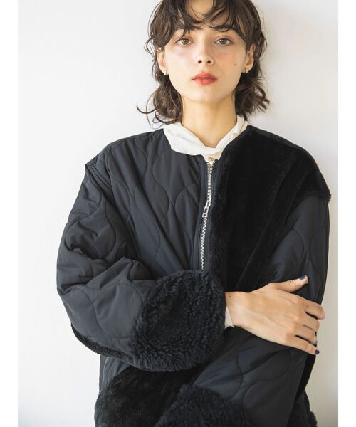 「AMERICAN HOLIC」 ジップアップブルゾン L ブラウン レディース_画像2