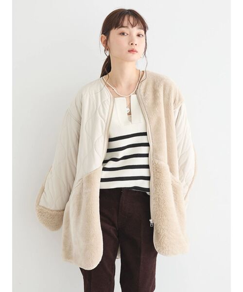 「AMERICAN HOLIC」 ジップアップブルゾン L ブラウン レディース_画像3