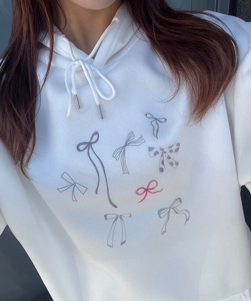 パーカー リボン×レッドリボンパーカー レディース : ZOZOTOWN Yahoo