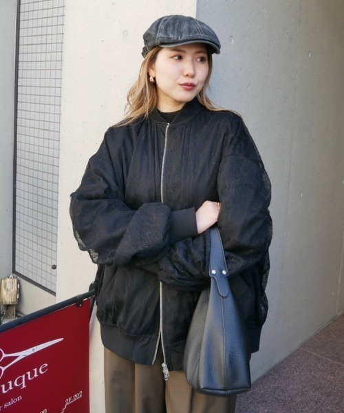 rienda（リエンダ） ma1 ma-1 レースコンビMA-1 レディース : ZOZOTOWN