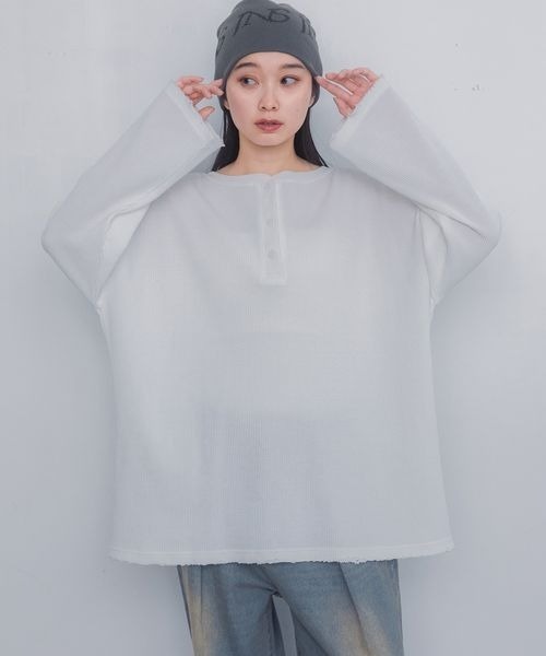 JEANASIS tシャツ TCワッフル2WAYプルオーバー/319717