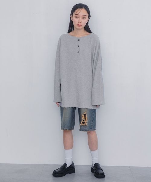JEANASIS tシャツ TCワッフル2WAYプルオーバー/319717