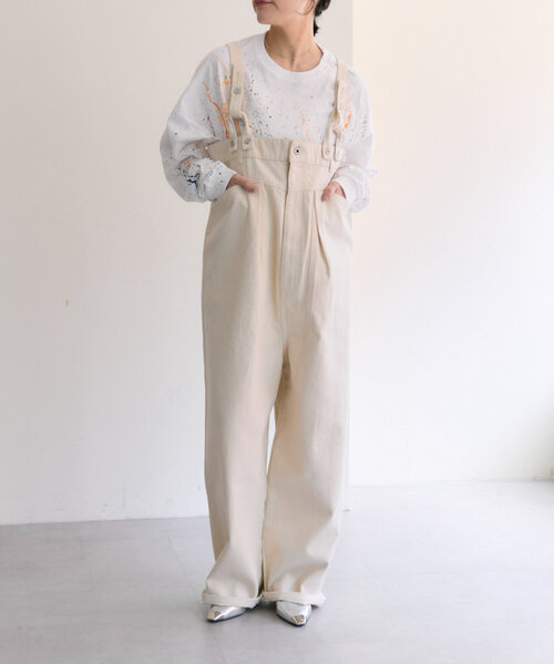 サロペット・オーバーオール・オールインワン PHEENY/SALVAGE TROUSERS(WHITE) PHEENY/SALVAGE TROUSERS(WHITE)