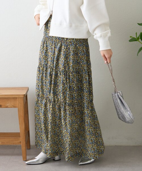 CIAOPANIC TYPY スカート 無地花柄アソートシャーリングスカート