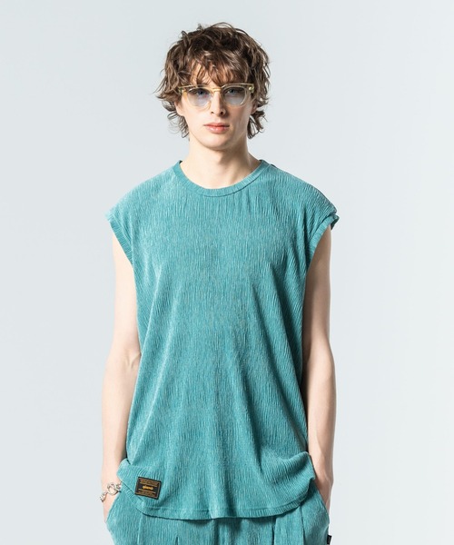 glambグラムGlamour Crepe Sleeveless T-Shirt glamb tシャツ Glamour Crepe Sleeveless T-Shirt / グラマー