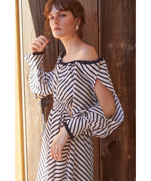 Estella.K ワンピース Mykonos Open Sleeve Dress オフショル
