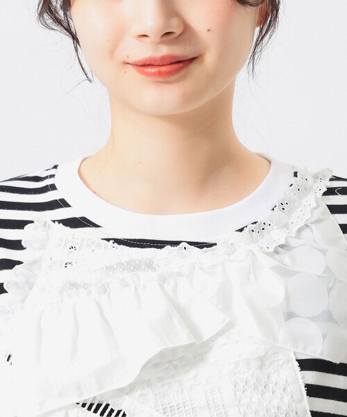 BEAMS BOY tシャツ 「別注」TORI-TO / バイアス フリル BIG T