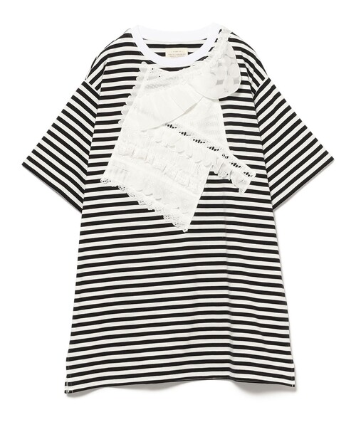 BEAMS BOY tシャツ 「別注」TORI-TO / バイアス フリル BIG T