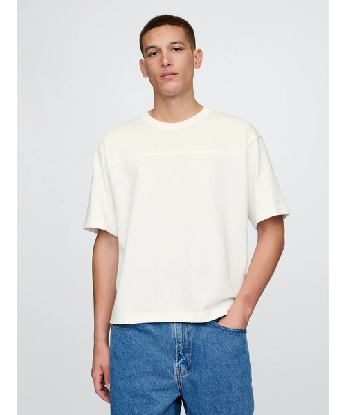 Tシャツ・カットソー GAP::T-Shirt:L[RESALE] GAP tシャツ オーバーサイズ ATHLETICロゴ Tシャツ メンズ