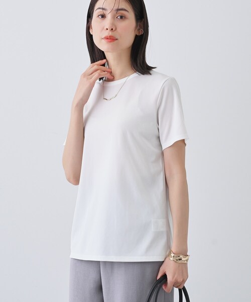 tシャツ 春SALE！「日本製／トリアセテート」きれいめTシャツ レディース