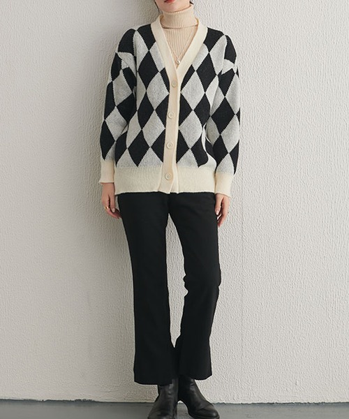 LUMIRA カーディガン マルチカラーニットカーディガン レディース