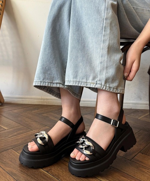 shopnikoniko（ショップにこにこ） 厚底 スポーツサンダル サンダル