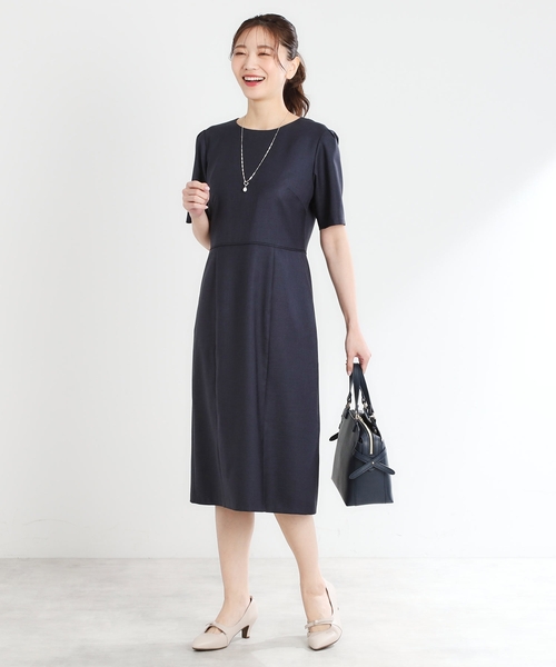 リフレクト（Reflect）/【夏SALE／UVカット／洗える／セットアップ可】ドライタッチ五分袖ワンピース Reflect（リフレクト） ワンピース 「夏SALE／UVカット／洗える