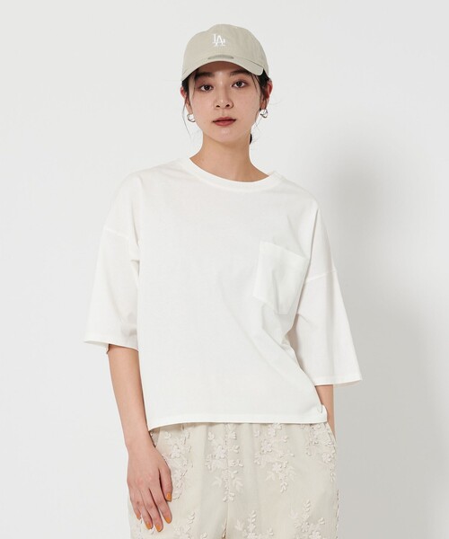 新品未使用 ユナイテッドアローズ トップス Tシャツ SRJA フォルム 1ポケット クルーネック ショートスリーブ T