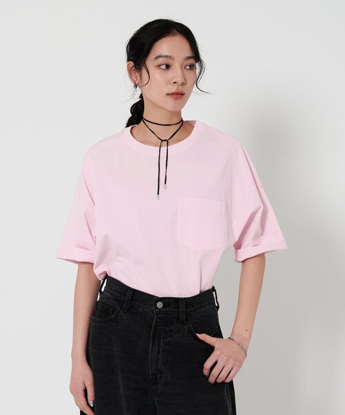 tシャツ ドルマンスリーブ ポケット Tシャツ -接触冷感- レディース