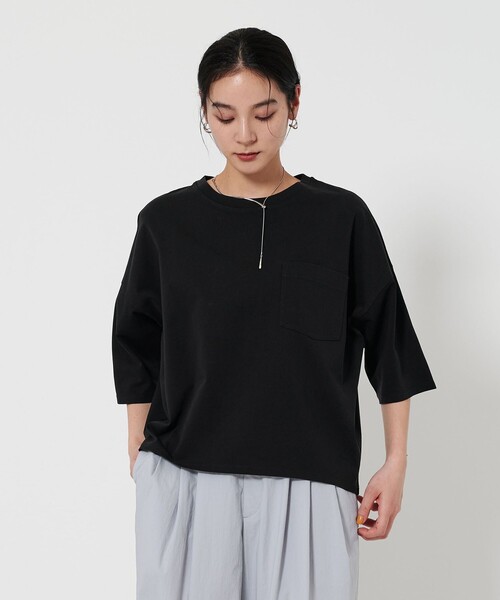 tシャツ ドルマンスリーブ ポケット Tシャツ -接触冷感- レディース