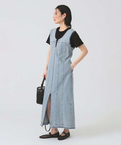 Ray Beams デニムジップワンピース Ray BEAMS ワンピース デニム ジップ キャミ : ZOZOTOWN Yahoo