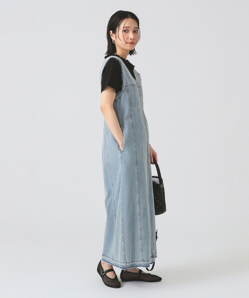 Ray BEAMS ワンピース デニム ジップ タイト : ZOZOTOWN Yahoo