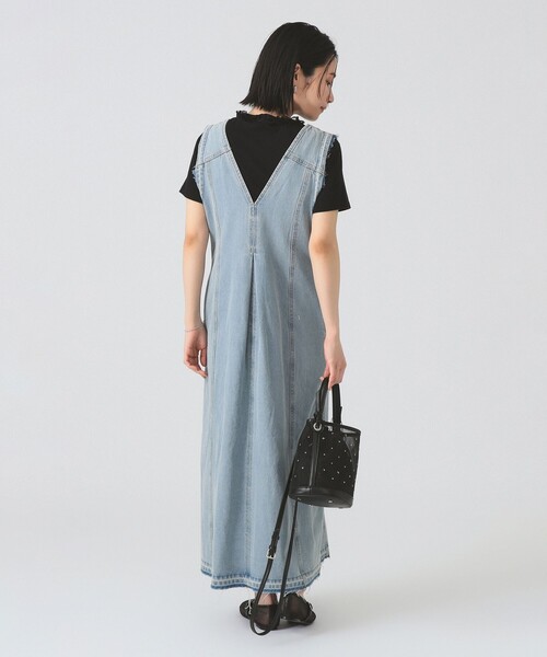Ray BEAMS ワンピース デニム ジップ タイト : ZOZOTOWN Yahoo