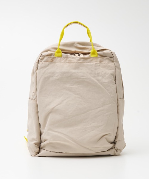 2way リュック(M)　ヌビキルト　グレージュ×イエロー　ハンドメイド EARTH MADE（アースメイド） デイバック リュック 「WEB限定」「EARTH