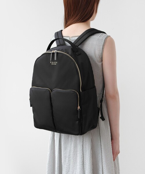 【毎日使いたくなるアイテム♪】トッカ バックパック トッカ TOCCA 【A4サイズ対応・撥水・PCポケット付き】SIDE