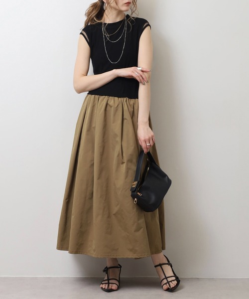【新品】A.N.L　配色切替ノースリーブワンピース ワンピース A.N.L 配色切替ノースリーブワンピース : ZOZOTOWN