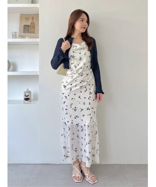 FRAY I.D ワンピース ドレープサテンキャミワンピース