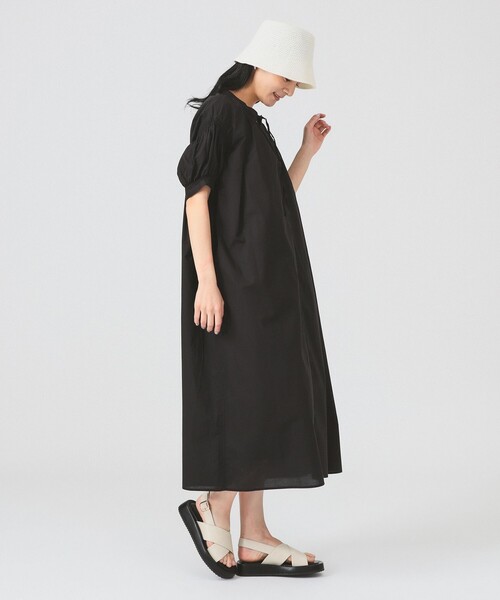 Ray BEAMS ワンピース スリットネック ボリューム : ZOZOTOWN