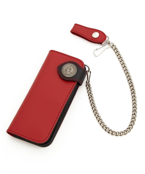 財布 an meets zakka ネイティブ刻印コンチョフラップウォレット